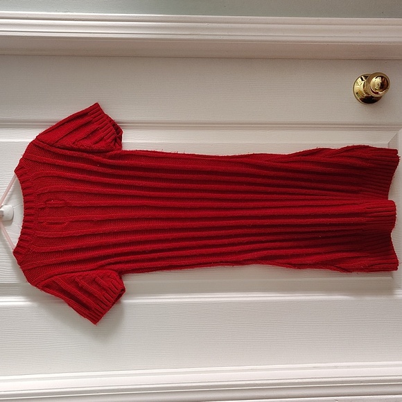 Justice Girl's Red Knit Sweater Dress - Picture 2 of 7